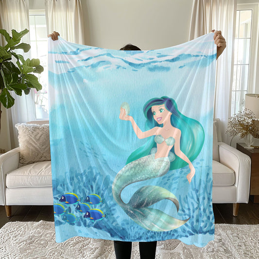 Disney Mermaid Soft Plush, Girls Sherpa Blanket