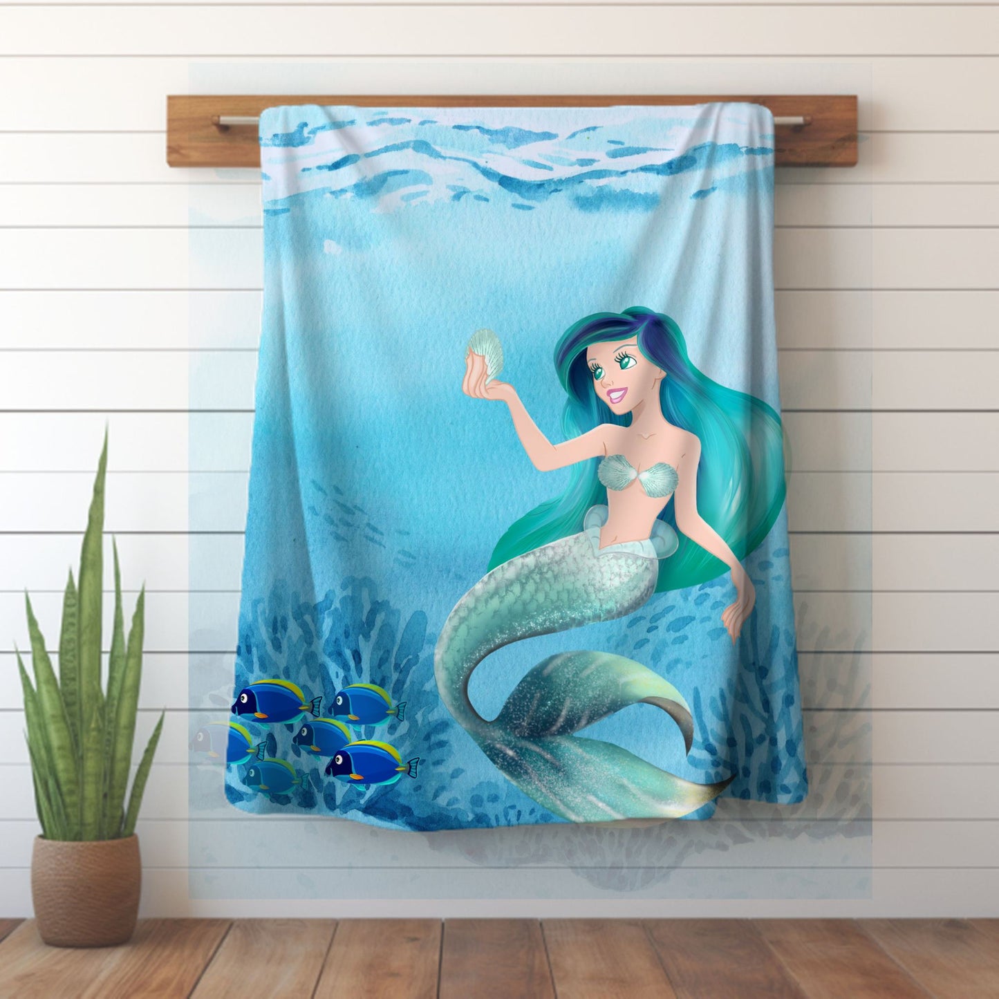 Disney Mermaid Soft Plush, Girls Sherpa Blanket