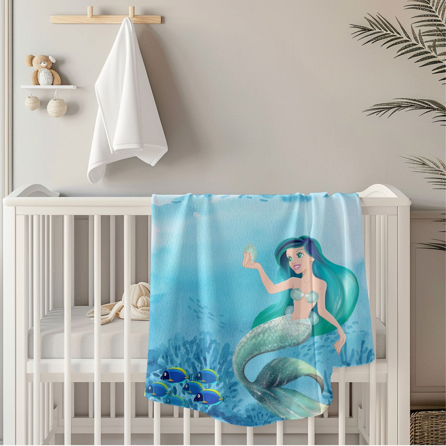 Disney Mermaid Soft Plush, Girls Sherpa Blanket