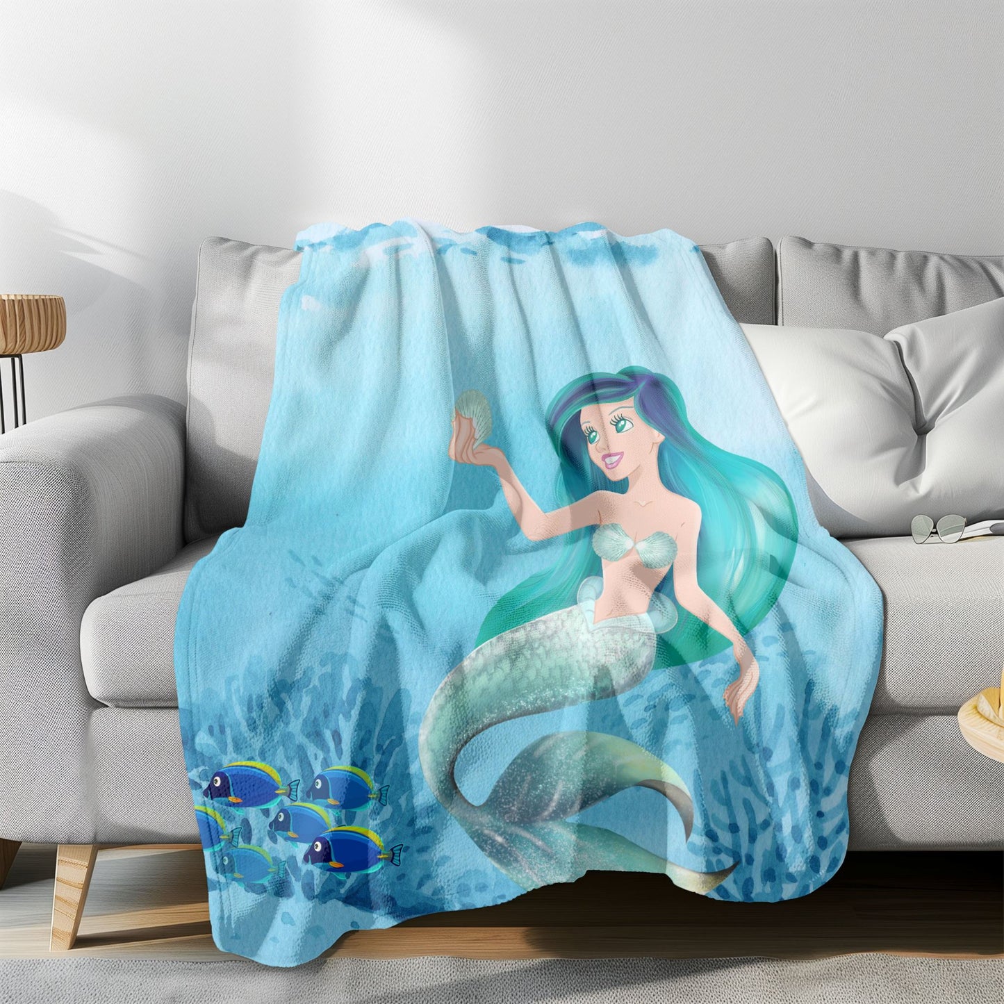 Disney Mermaid Soft Plush, Girls Sherpa Blanket