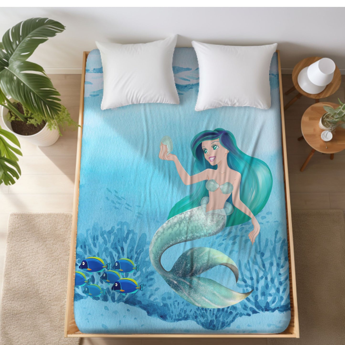 Disney Mermaid Soft Plush, Girls Sherpa Blanket