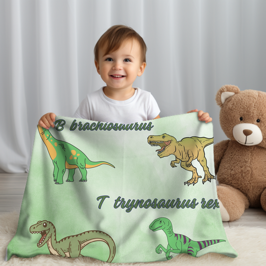 Dino Blanket, Boys Dinosaur Crew Soft Plush blanket