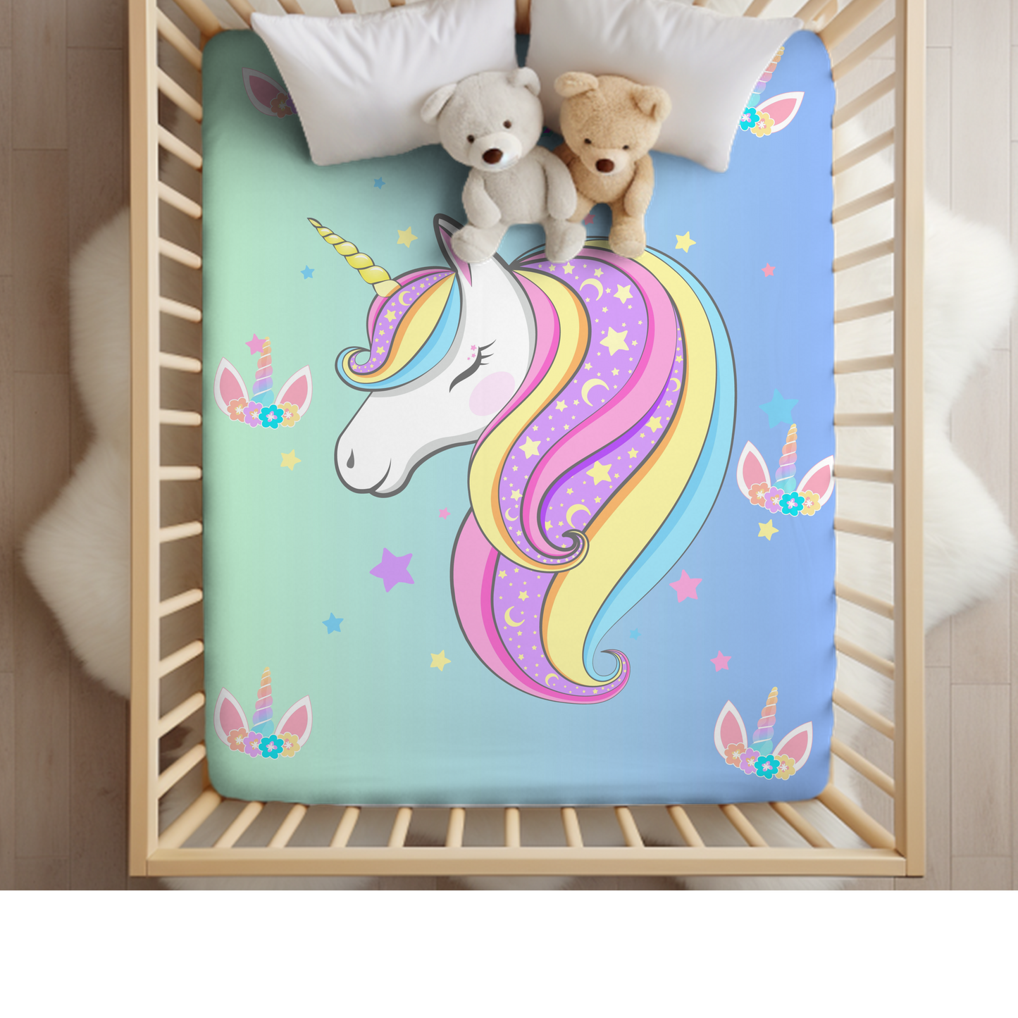 Unicorn Girls Blanket, Girls Personalized Blanket